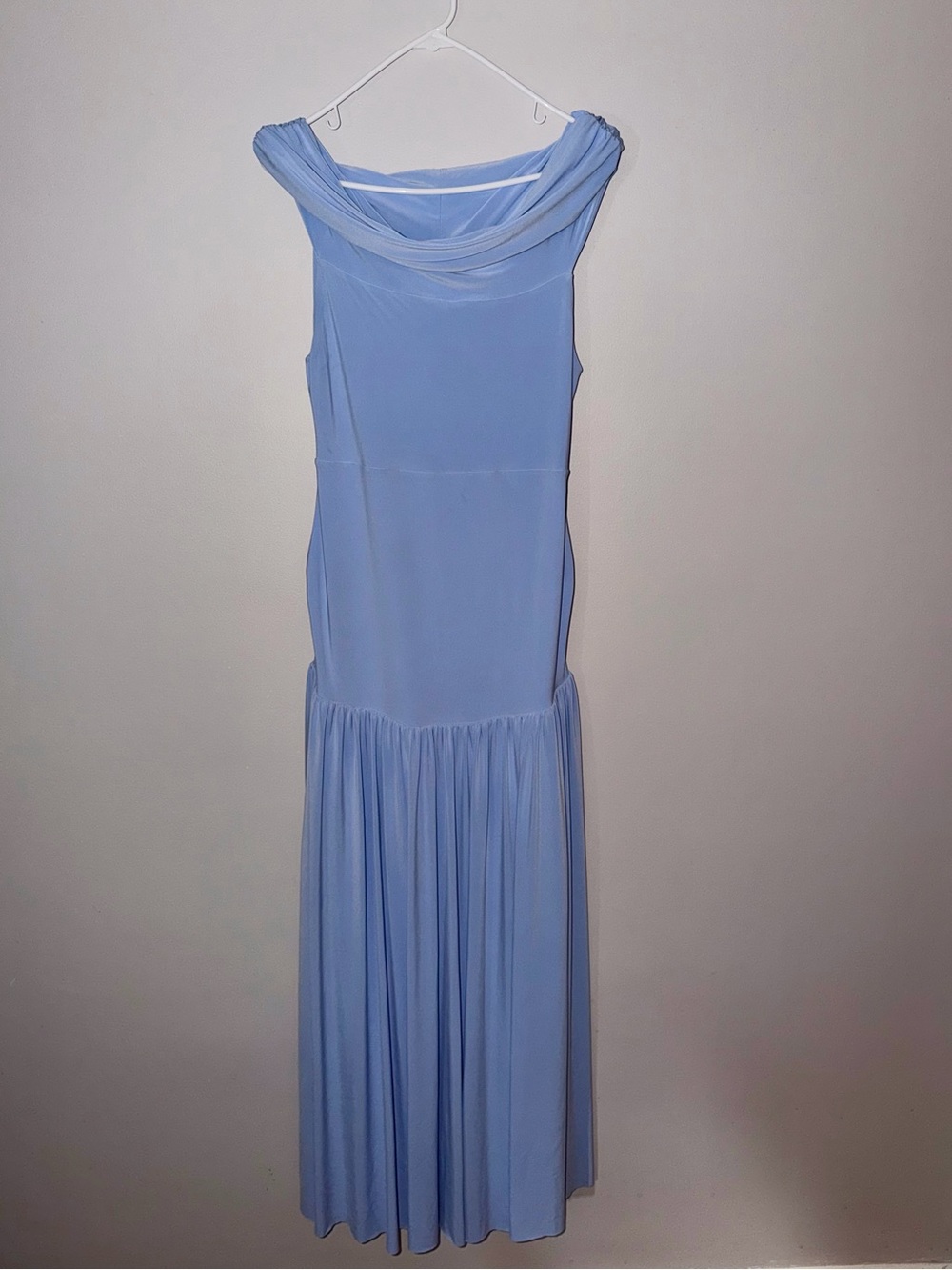 Club L London Juliette Powder Blue Maternity Maxi Dress Sz 6